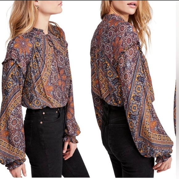 Free People Little Runaway Blouse - Picture 2 of 15